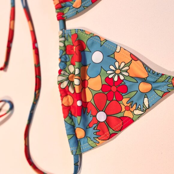 SOLY HUX Women's Floral Print 2 Piece Swimsuits Bikini Set Halter - Picture 6 of 11